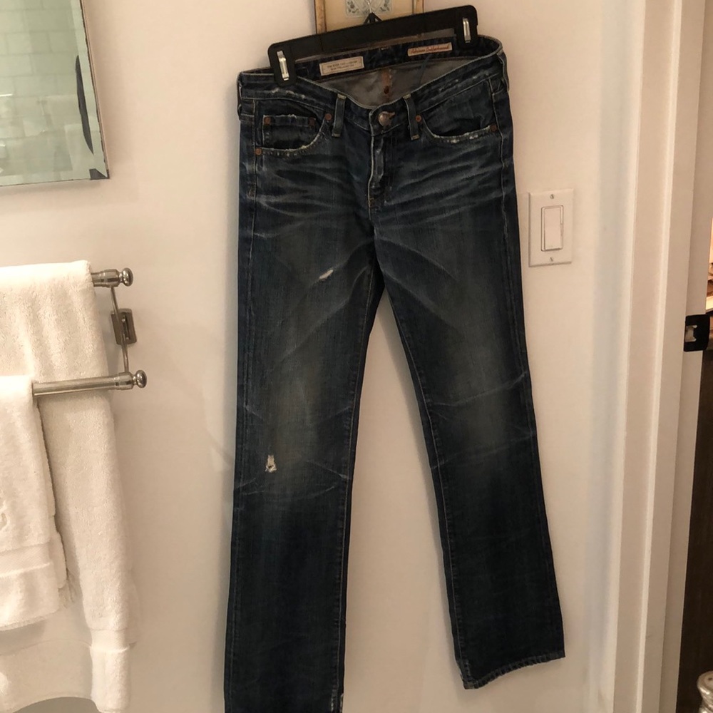Denim straight leg jeans